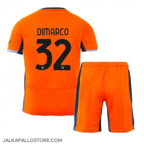 Inter Milan Federico Dimarco #32 Kolmaspaita Lapsille 2023-24 Lyhythihainen (+ shortsit)